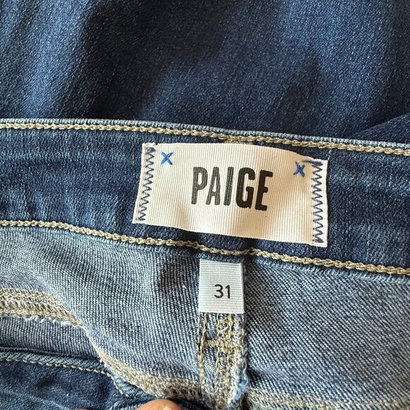 Women's 31 Paige Verdugo Ankle Stretch Denim Jeans High Rise - Picture 5 of 7